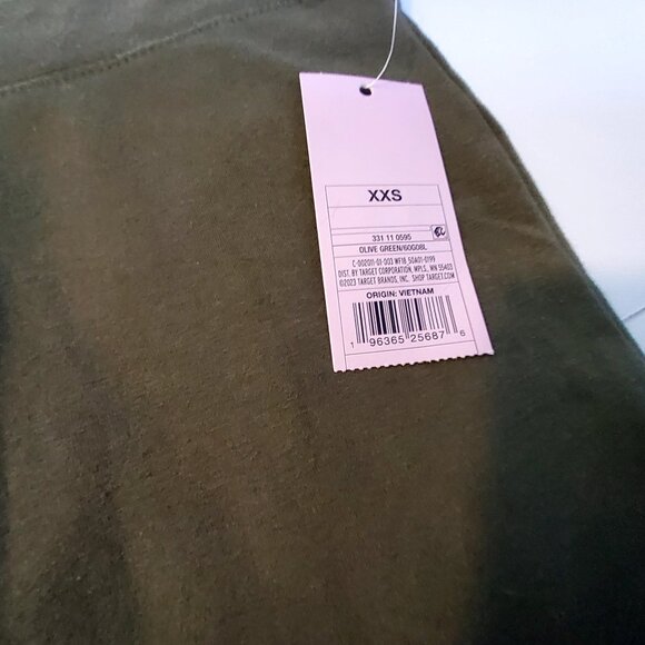 Wild Fable Olive Green Flare cut for added style Pants XXS Cotton Spandex Blend - Picture 8 of 8